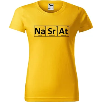 Dámské oblečení DOBRÝ TRIKO Dámské tričko s potiskem Na Sr At Barva: Žlutá, Velikost: 2XL