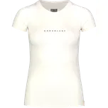 Dámské bavlněné tričko NORDBLANC STICKER NBFLT8146 KRÉMOVĚ BÍLÁ 38