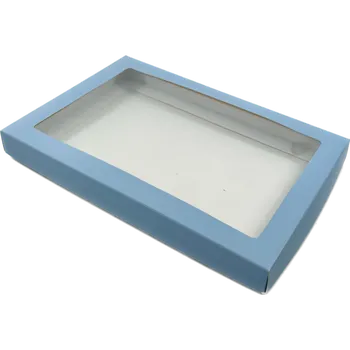 Obalový materiál Dárková krabička a průhledným okénkem 22x15x2 cm