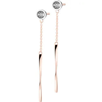 Náušnice Náušnice z růžového a bílého zlata s diamanty - 0,01 ct - ryzost 585 - 110.902