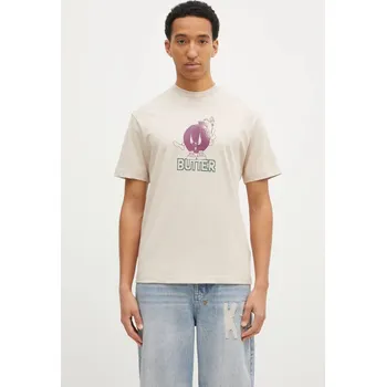 Pánské tričko Bavlněné tričko Butter Goods Bomb Tee, S, béžová, 80X