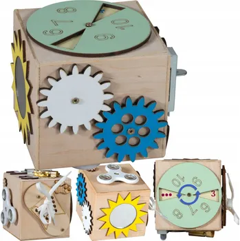 Dřevěná hračka Montessori dřevěná kostka - malá