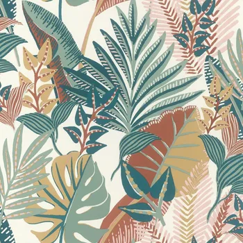 Tapeta Vliesová tapeta barevné listy 791624 / Tapety na zeď Allegretto (0,53 x 10,05 m) Rasch