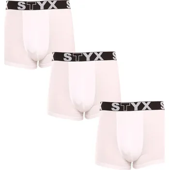 3PACK pánské boxerky Styx sportovní guma bílé (3G1061) M Možnost vrácení zboží ZDARMA do 120 dnů!