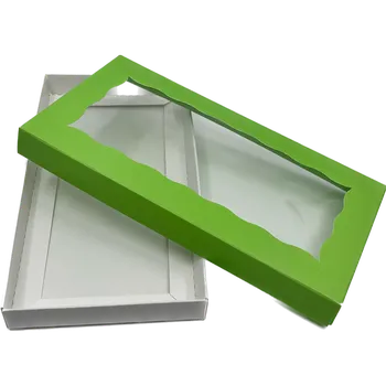 Krabička na výslužku Dárková krabička s průhledným okénkem 21x11x2 cm