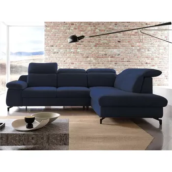 Sedací souprava Rozkládací rohová sedačka CORAL modrá