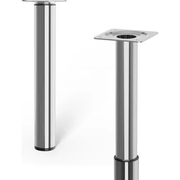 Stolová podnož Walteco Nábytková noha průměr 30mm, výškově nastavitelná 210-350mm, chrom