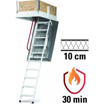 Půdní schody WIPPRO GM4 - ISOTEC LUXE Velikost stropního otvoru: 120 x 70 cm