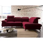 Rozkládací rohová sedačka CORAL vínová