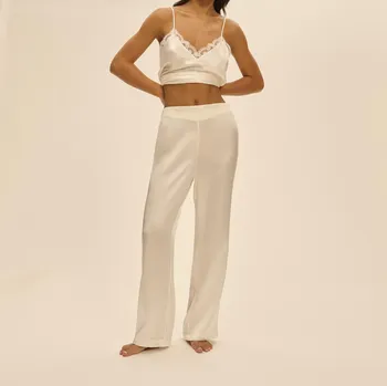 Dámské pyžamo Simone Pérèle hedvábné noční kalhoty Love me natural M