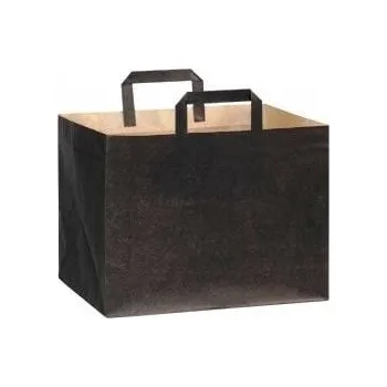 Obal na kolo Toppapír Papírová taška s plochým uchem černá 320/220/240mm 1ks