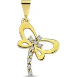 Lillian Vassago Zlatý přívěsek se zirkony, vážka LLV98-GP031