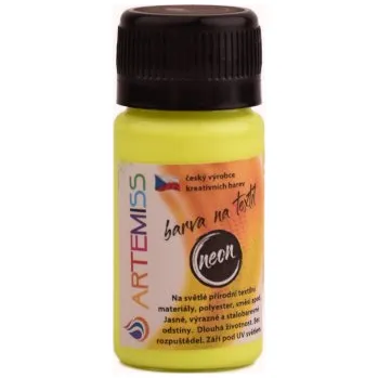 Výtvarná barva Barvy na textil - neon Barva: žlutá