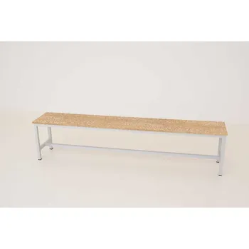 Šatní skříň Šatní lavice kov-lamino, délka 2000 mm, šedá - dub Nagano + doprava zdarma