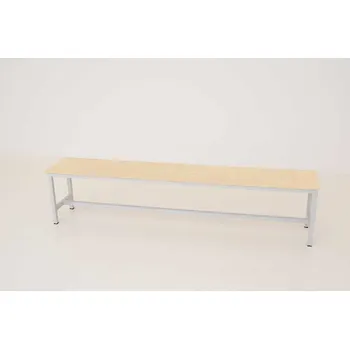 Šatní skříň Šatní lavice kov-lamino, délka 1200 mm, šedá - bříza + doprava zdarma