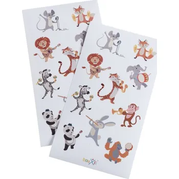 Samolepky pro děti bauxili zvířátka 1 - 2 listy samolepek