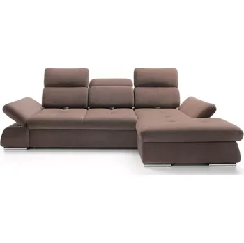 Sedací souprava Rozkládací rohová sedačka FEMINA hnědá