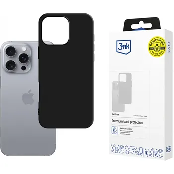 Pouzdro na mobilní telefon 3MK Obal iPhone 16 Pro Max Matt case černý (Obal iPhone 16 Pro Max černý back case)