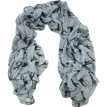 Šátek Šátek s žirafami šedý