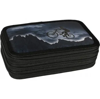 Penál Školní penál třípatrový s náplní Bike