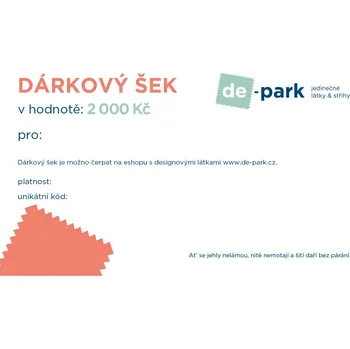 Dárkový potravinový koš Dárkový šek 2000Kč - elektronická podoba