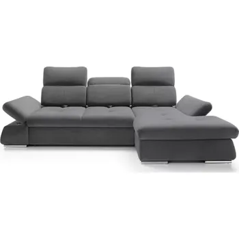 Sedací souprava Rozkládací rohová sedačka FEMINA šedá II