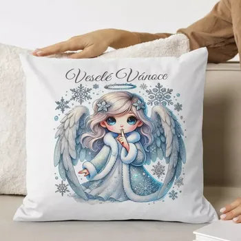 Polštář Polštářek s potiskem vánoční 40x40 cm