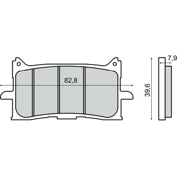 Brzda pro motocykl RMS Brzdové destičky 3493 RMS 225103493