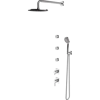 Sprchový set Omnires Y sprchová sada na stěnu s dešťovou sprchou chrom SYSY30XCR