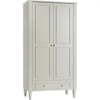 Šatní skříň Dvoudveřová šatní skříň s osvětlením Esme - šedá