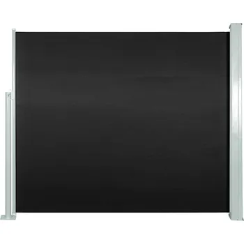 Stínicí technika vidaXL Marketos Zatahovací boční markýza / zástěna 120 x 300 cm černá