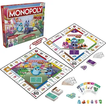 Desková hra HASBRO Hra MONOPOLY Junior 2v1 CZ *SPOLEČENSKÉ HRY*
