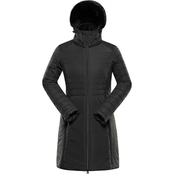 Dámský kabát Dámský zimní kabát ALPINE PRO Norga tmavě zelený Velikost: S