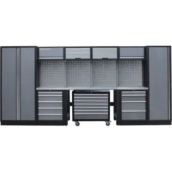 Sestava dílenského nábytku Procarosa PROFI XL-7W Pracovní deska:: nerezová