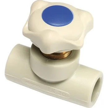 Vodovodní potrubí WAVIN EKOPLASTIK PPR ventil 20mm, přímý, svařovací, voda, PP-R