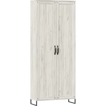 Šatní skříň Předsíňová skříň Malaga 2D - dub craft bílý/černá