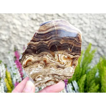 Přírodní kámen Čokoládový kalcit plátek (Pákistán) 139g