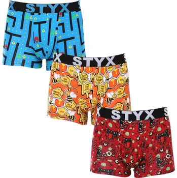 Boxerky 3PACK pánské boxerky Styx art sportovní guma vícebarevné (3G12914) S Možnost vrácení zboží ZDARMA do 120 dnů!