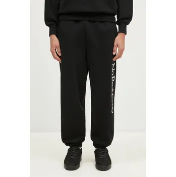 Bavlněné tepláky No Problemo Sweatpant černá barva, s potiskem, NP30002.02, XL, 99X