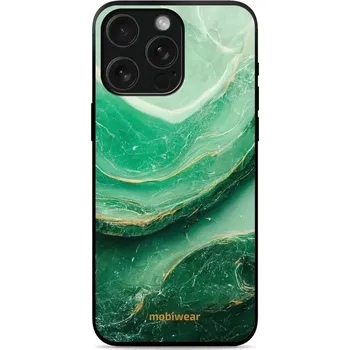Pouzdro na mobilní telefon Lesklý kryt Mobiwear Glossy - Apple iPhone 15 Pro - G023G - Zelený mramor (Prémiové lesklé pouzdro, obal, kryt Mobiwear Glossy na mobil Apple iPhone 15 Pro - G023G - Zelený mramor, materiál Plast + TPU silikon - krytí po všech stranách, neošoupatelný)