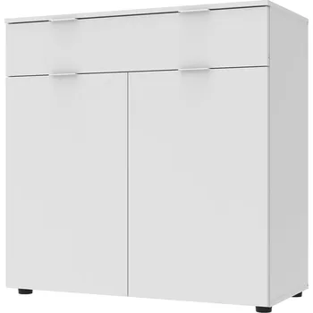 Komoda Komoda s dvířky a zásuvkou Ron 2 80 cm Bílá