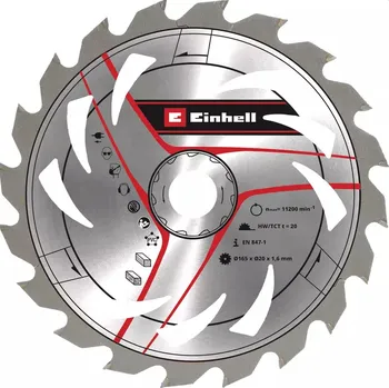 Pilový kotouč Einhell Pilový kotouč na dřevo a PVC 165x20mm 20Z 49584759 free_store_pickup