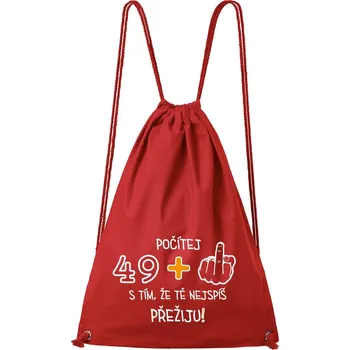 DOBRÝ TRIKO Bavlněný batoh 49+1 Barva: Červená