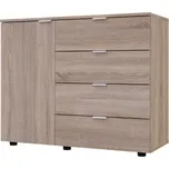 Komoda s dvířky a 4 zásuvkami GC1 100 cm Gelar Dub sonoma