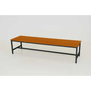 Šatní skříň Šatní lavice širší kov-lamino, délka 2000 mm, černá - třešeň + doprava zdarma