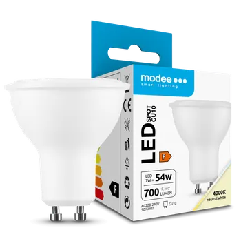 Žárovka Modee LED žárovka Bulb Alu-Plastic 7W GU10 110° neutrální bílá 700lm (ML-GU10P4000K7WN)