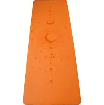 podložka na cvičení Podložka na Jógu Yoga Sport PU 4 mm oranžová půlměsíc