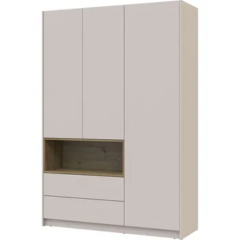 Šatní skříň Skříň třídveřová Dale 3D150x52x220 cm Kašmír/Dub artisan