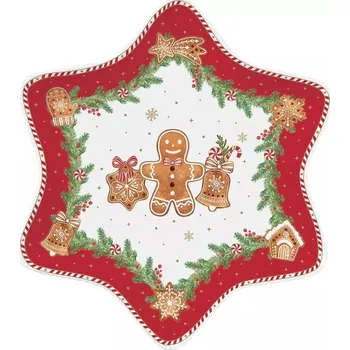 Talíř Easy Life Servírovací talíř Fancy Gingerbread 22.5 × 22.5 cm
