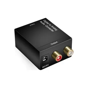 Video redukce Převodník Coax/Toslink na RCA L/R 3.5mm